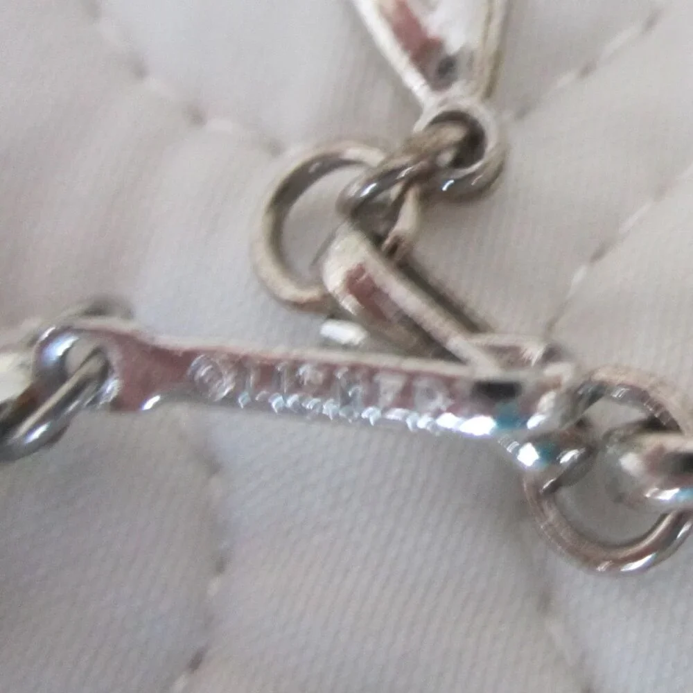 Vintage Lisner Choker Necklace - Silvertone and Black Enamel - Picture 3 of 6